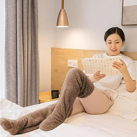 Teddy Legs Long Socks,Cozy Socks Thigh High