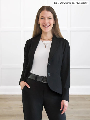 Avesta soft stretchy petite blazer Sustainable Clothing Canada | Miik