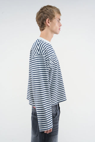 Raw Striped Navy Longsleeve