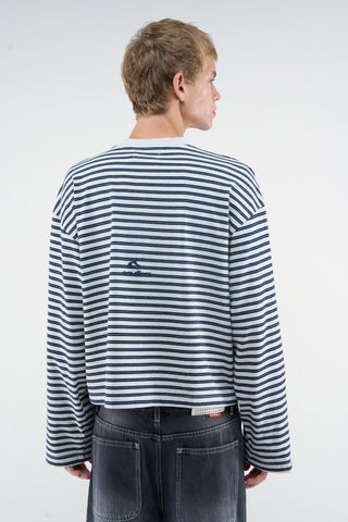 Raw Striped Navy Longsleeve