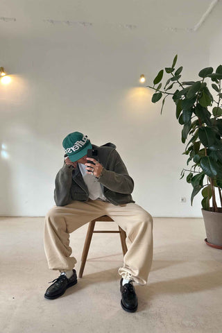 Scuffers Buzz Dusty Green Oversized Knit Half-Zip Sweater - Cozy, Stylish Comfort