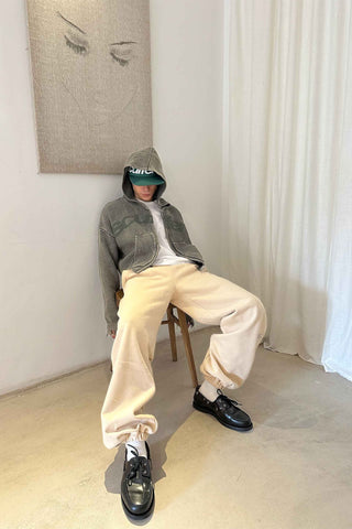 Scuffers Buzz Dusty Green Oversized Knit Half-Zip Sweater - Cozy, Stylish Comfort