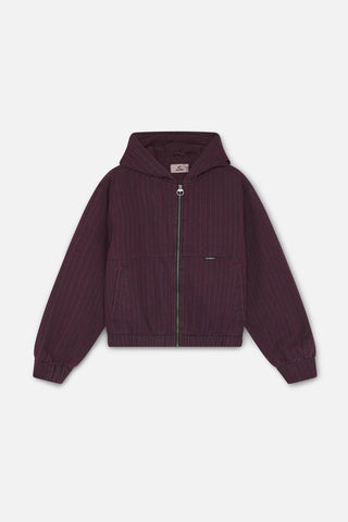 Pinstripe Burgundy Work Jacket