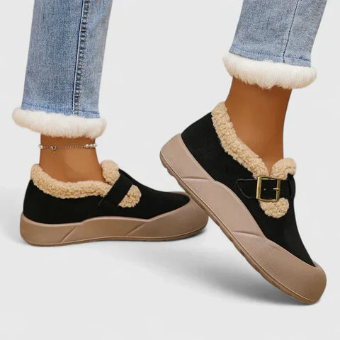 Evelaine | Cozy Buckle Slip-Ons