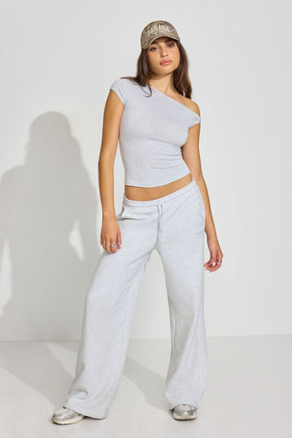 Asymmetric Twisted Short Sleeve Top